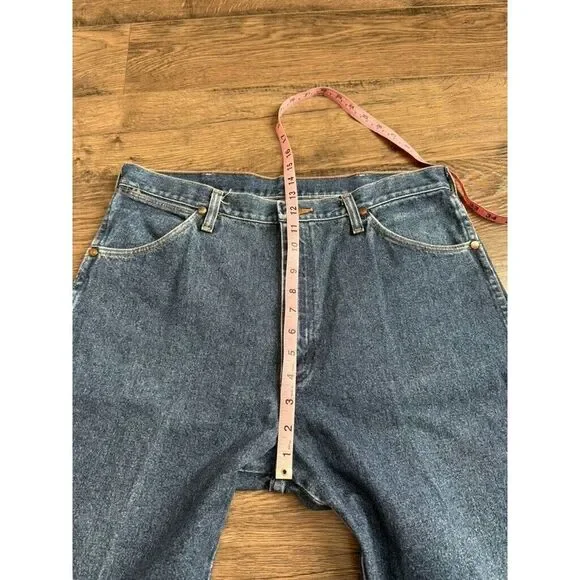 EUC Mens Wrangler‎ VINTAGE USA MADE straight leg jeans cotton size 35x35.5 - Picture 9 of 13